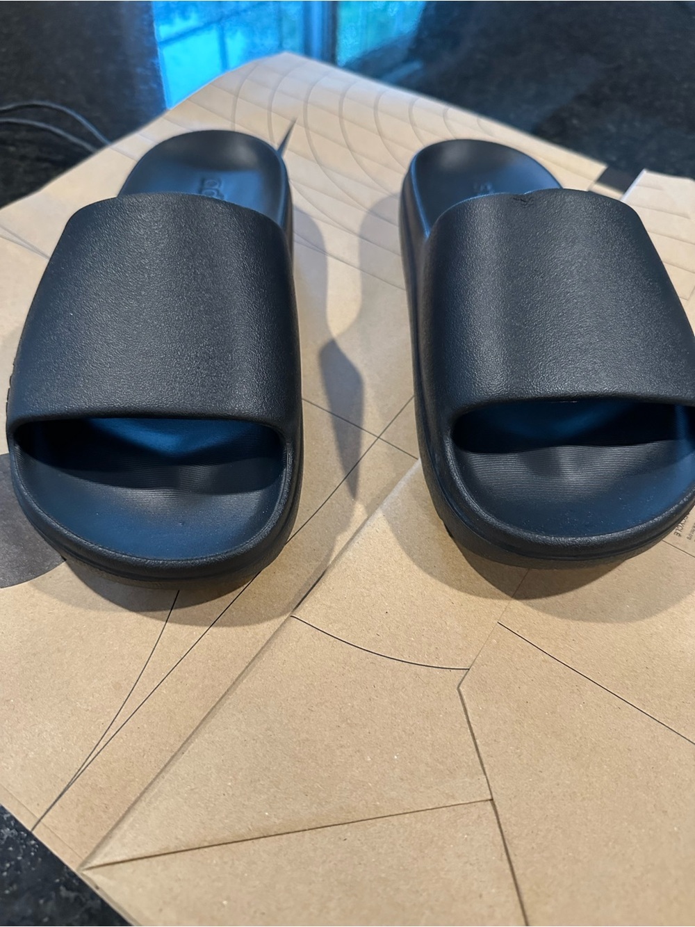 adidas Black Slide Sandals for Men
